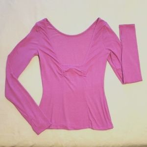 NWOT Lucy Super Soft Knit Open Back Long Sleeve Athletic Shirt